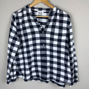🌴 Buffalo Check LaJu Sz S Pop over Shirt